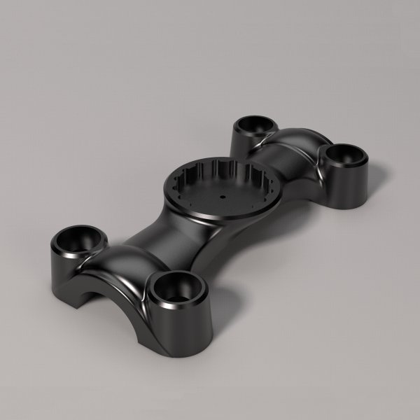 A picture of a black Beeline Handlebar Clamp mount for motorbikes
